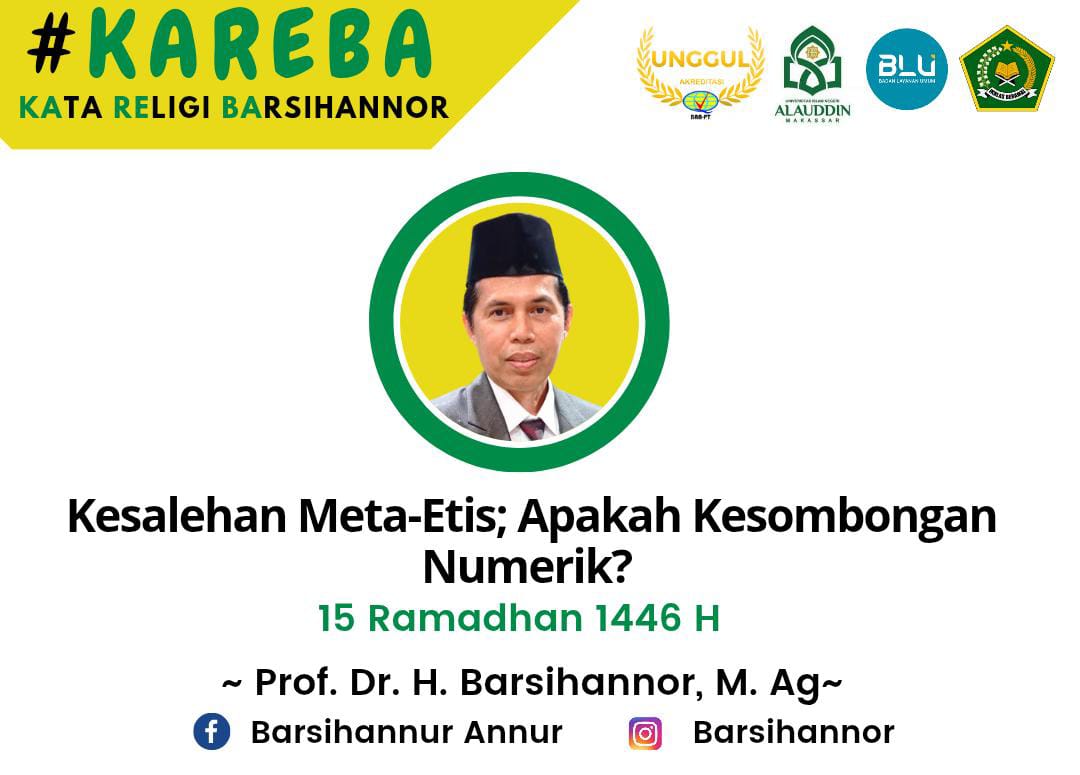 Kesalehan Meta-Etis; Apakah Kesombongan Numerik?