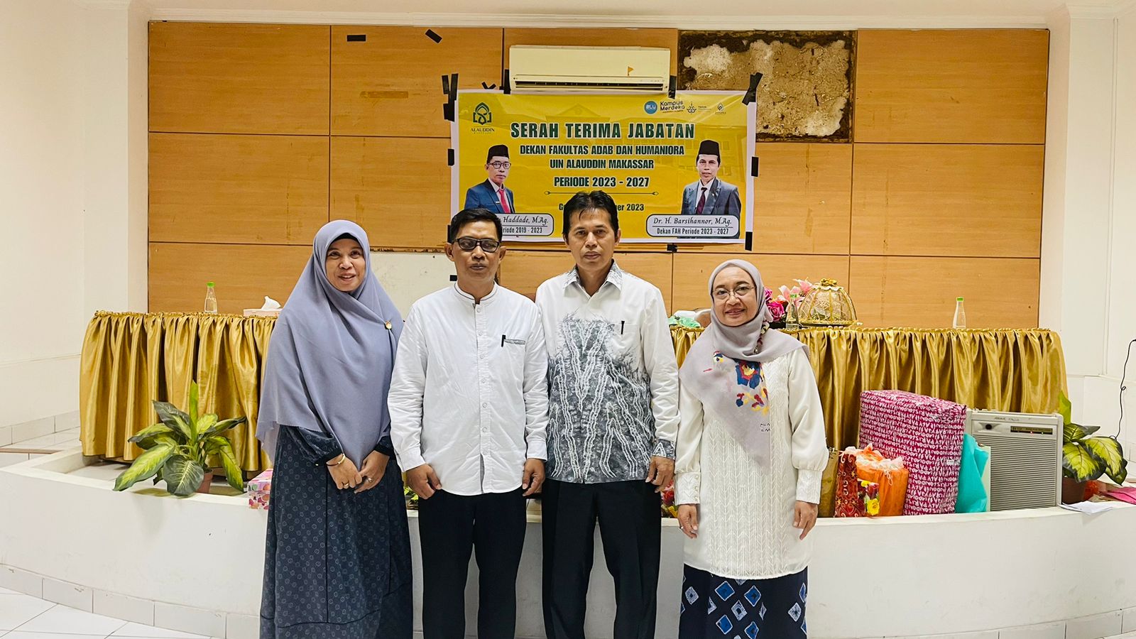 Serah terima jabatan Dekan Fakultas Adab dan Humaniora(FAH) UIN Alauddin Makassar 2023-2027