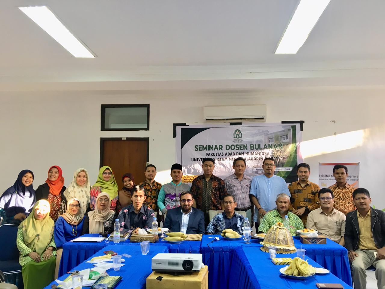 Seminar Internasional dengan pemateri Dr. Hakimellah, M.A. dari Iran
