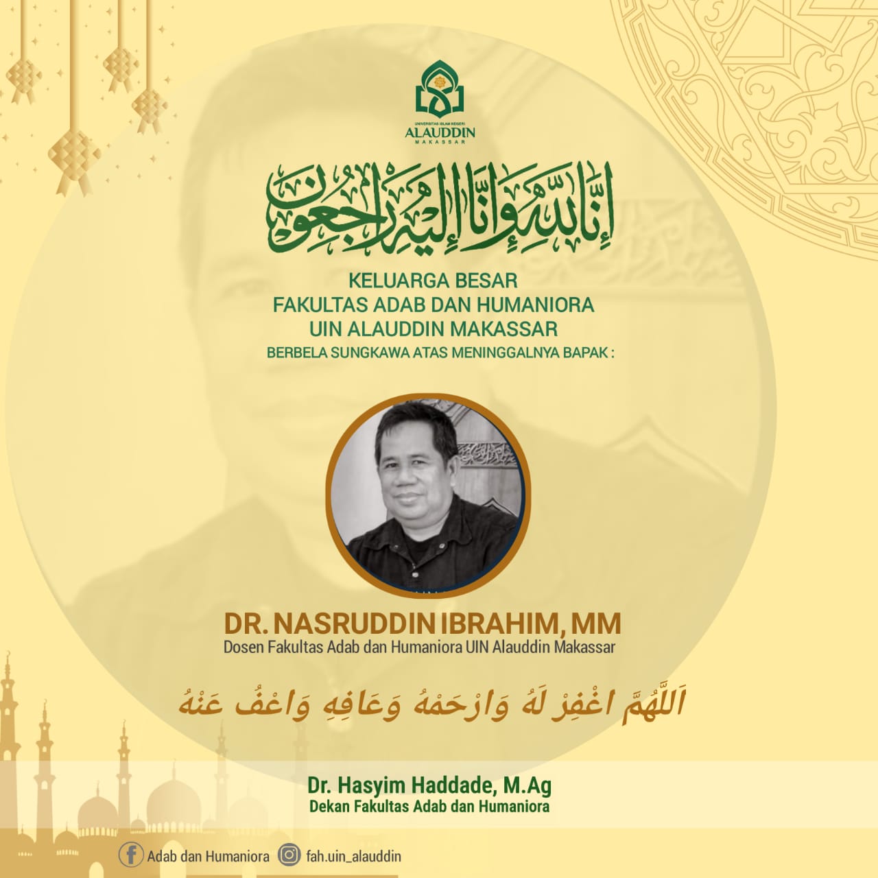 Selamat Jalan Saudaraku  (In Memoriam Dr. Nasruddin, MM)