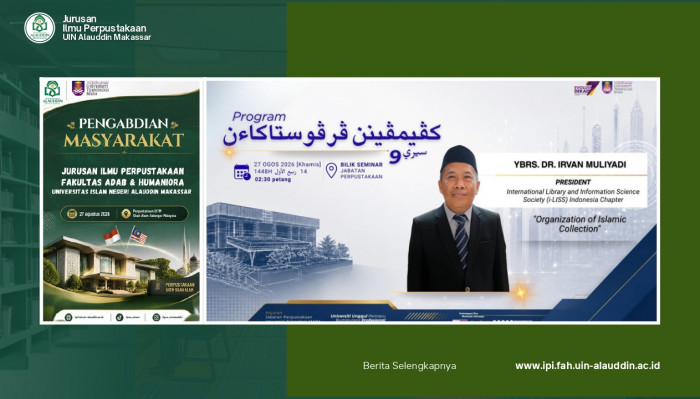 Dr. Irvan Mulyadi, Dosen Ilmu Perpustakaan FAH UIN Alauddin, Jadi Narasumber Pengabdian Internasional di UiTM Malaysia